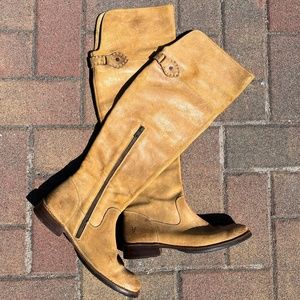 FRYE AND CO. Over the Knee Tan Leather Boots